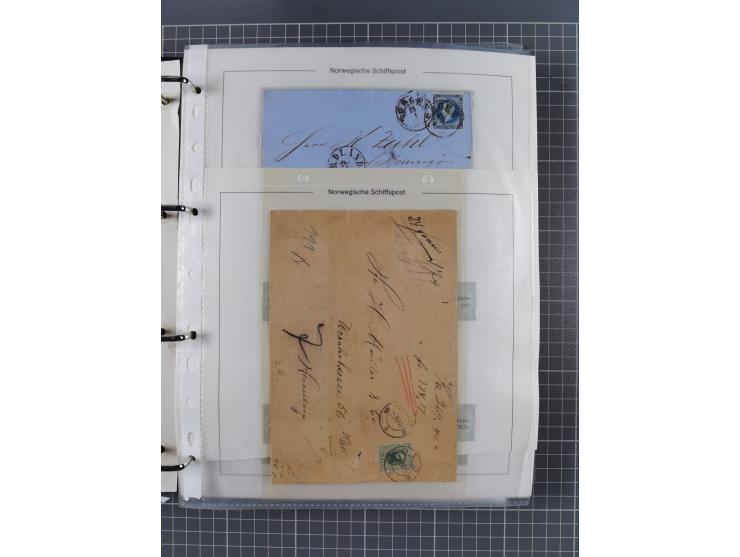 NORWEGEN: 1838/1980 (ca.), umfangreiche Sammlung “Norwegische Schiffspost” mit ca. fast 700 Briefen, Karten und GSK bis ca. 1