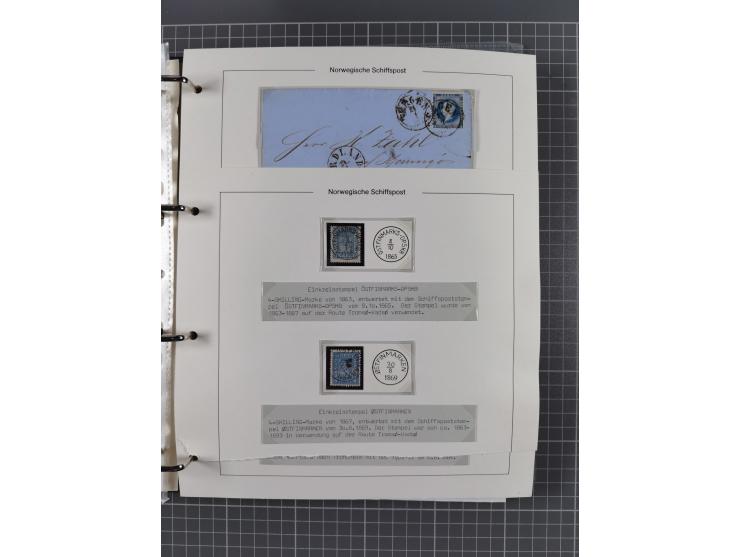 NORWEGEN: 1838/1980 (ca.), umfangreiche Sammlung “Norwegische Schiffspost” mit ca. fast 700 Briefen, Karten und GSK bis ca. 1