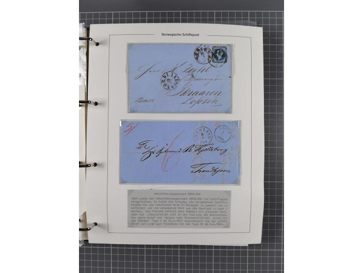 NORWEGEN: 1838/1980 (ca.), umfangreiche Sammlung “Norwegische Schiffspost” mit ca. fast 700 Briefen, Karten und GSK bis ca. 1