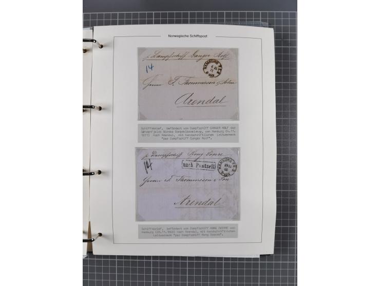 NORWEGEN: 1838/1980 (ca.), umfangreiche Sammlung “Norwegische Schiffspost” mit ca. fast 700 Briefen, Karten und GSK bis ca. 1