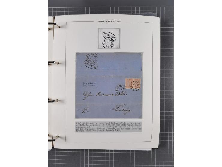 NORWEGEN: 1838/1980 (ca.), umfangreiche Sammlung “Norwegische Schiffspost” mit ca. fast 700 Briefen, Karten und GSK bis ca. 1