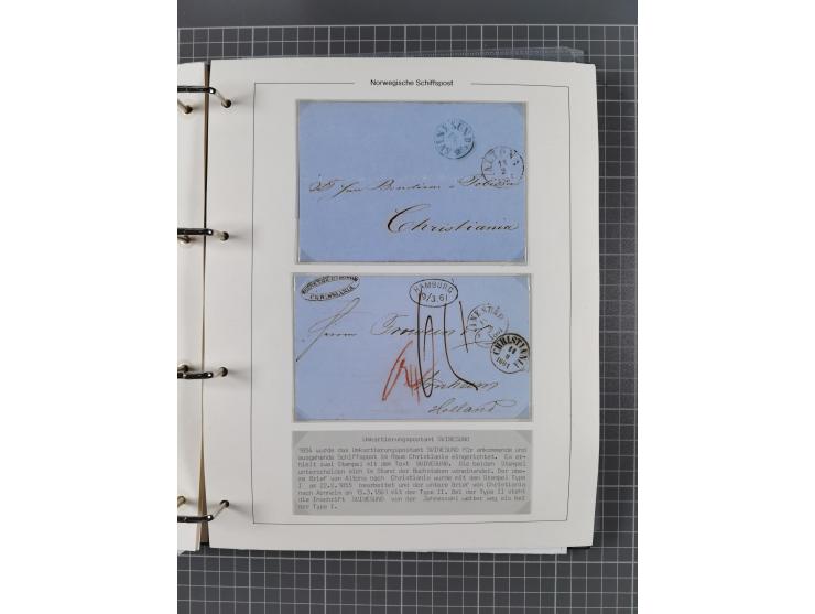 NORWEGEN: 1838/1980 (ca.), umfangreiche Sammlung “Norwegische Schiffspost” mit ca. fast 700 Briefen, Karten und GSK bis ca. 1