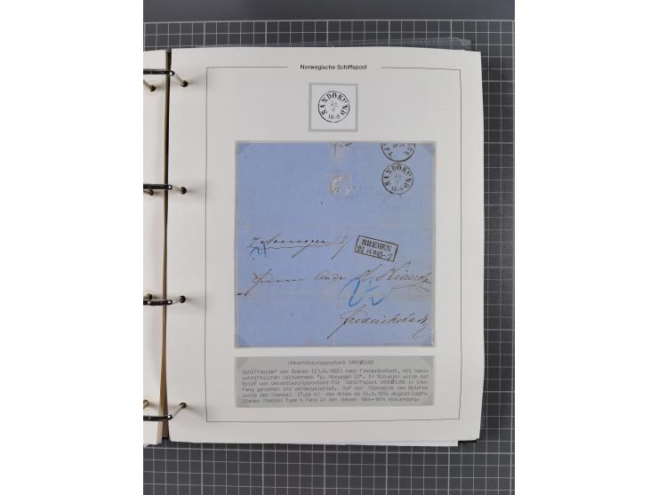 NORWEGEN: 1838/1980 (ca.), umfangreiche Sammlung “Norwegische Schiffspost” mit ca. fast 700 Briefen, Karten und GSK bis ca. 1