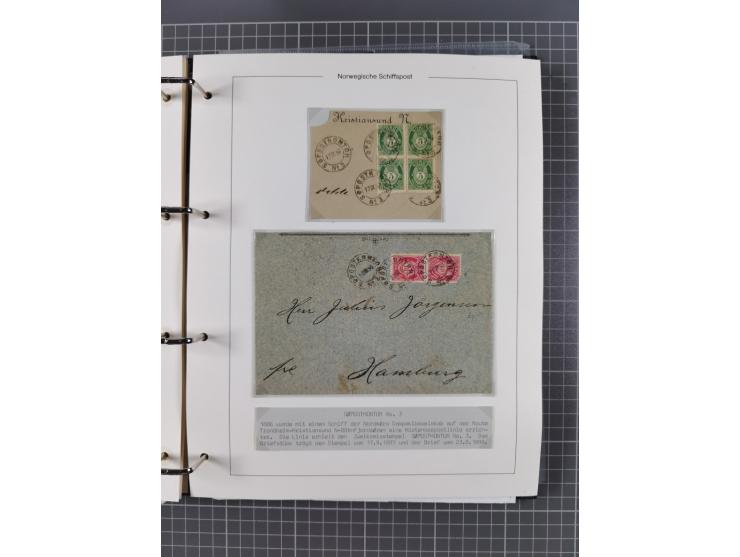 NORWEGEN: 1838/1980 (ca.), umfangreiche Sammlung “Norwegische Schiffspost” mit ca. fast 700 Briefen, Karten und GSK bis ca. 1