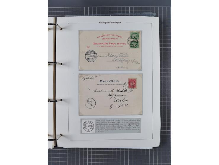 NORWEGEN: 1838/1980 (ca.), umfangreiche Sammlung “Norwegische Schiffspost” mit ca. fast 700 Briefen, Karten und GSK bis ca. 1