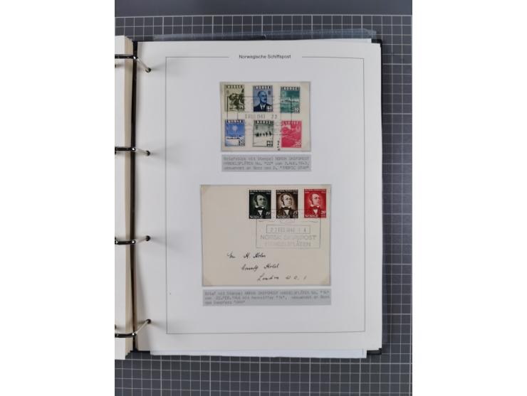 NORWEGEN: 1838/1980 (ca.), umfangreiche Sammlung “Norwegische Schiffspost” mit ca. fast 700 Briefen, Karten und GSK bis ca. 1