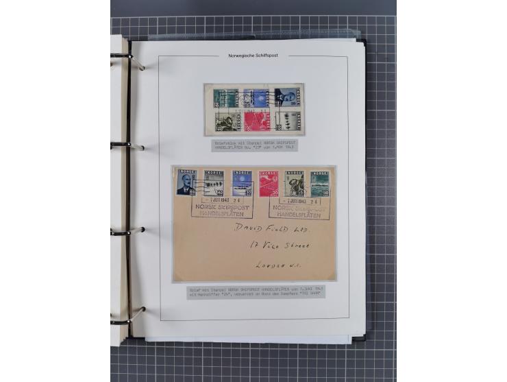 NORWEGEN: 1838/1980 (ca.), umfangreiche Sammlung “Norwegische Schiffspost” mit ca. fast 700 Briefen, Karten und GSK bis ca. 1