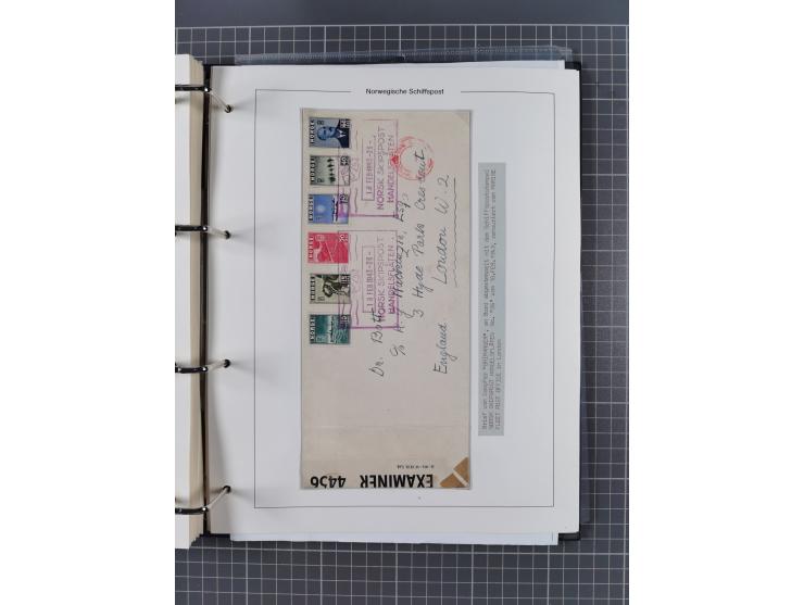 NORWEGEN: 1838/1980 (ca.), umfangreiche Sammlung “Norwegische Schiffspost” mit ca. fast 700 Briefen, Karten und GSK bis ca. 1