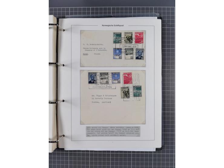 NORWEGEN: 1838/1980 (ca.), umfangreiche Sammlung “Norwegische Schiffspost” mit ca. fast 700 Briefen, Karten und GSK bis ca. 1