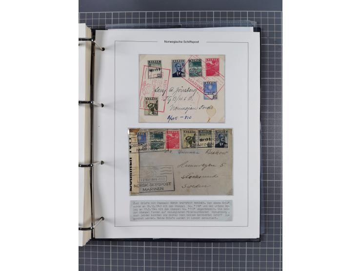 NORWEGEN: 1838/1980 (ca.), umfangreiche Sammlung “Norwegische Schiffspost” mit ca. fast 700 Briefen, Karten und GSK bis ca. 1