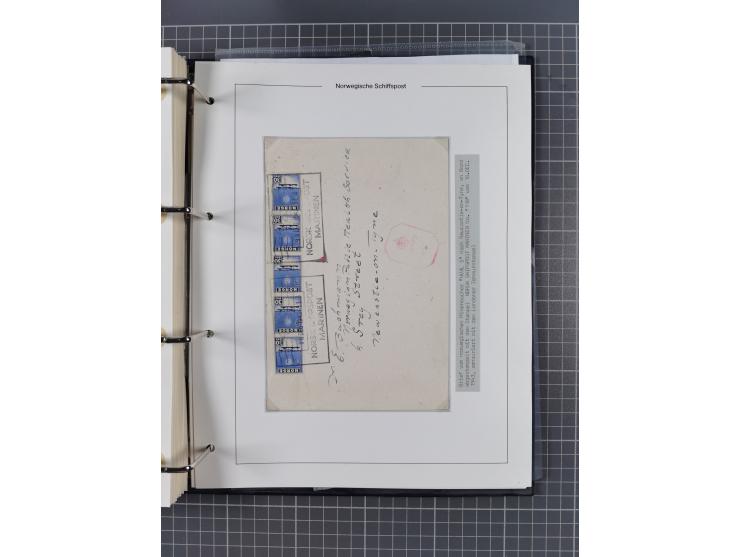 NORWEGEN: 1838/1980 (ca.), umfangreiche Sammlung “Norwegische Schiffspost” mit ca. fast 700 Briefen, Karten und GSK bis ca. 1