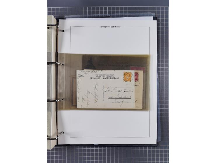 NORWEGEN: 1838/1980 (ca.), umfangreiche Sammlung “Norwegische Schiffspost” mit ca. fast 700 Briefen, Karten und GSK bis ca. 1