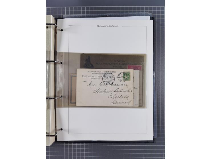 NORWEGEN: 1838/1980 (ca.), umfangreiche Sammlung “Norwegische Schiffspost” mit ca. fast 700 Briefen, Karten und GSK bis ca. 1