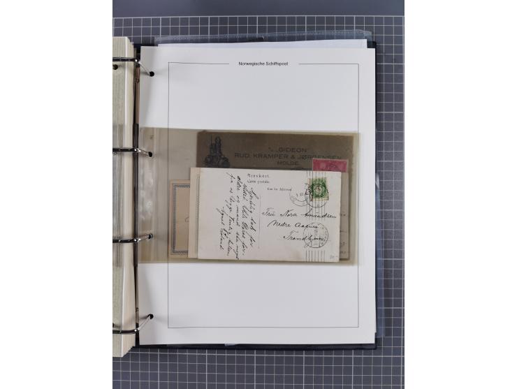 NORWEGEN: 1838/1980 (ca.), umfangreiche Sammlung “Norwegische Schiffspost” mit ca. fast 700 Briefen, Karten und GSK bis ca. 1