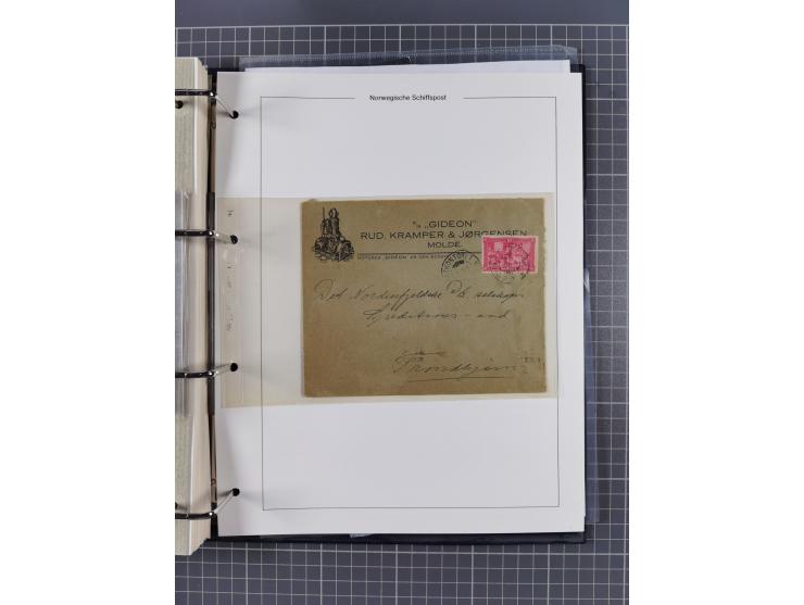 NORWEGEN: 1838/1980 (ca.), umfangreiche Sammlung “Norwegische Schiffspost” mit ca. fast 700 Briefen, Karten und GSK bis ca. 1