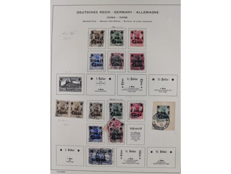 1884/14, China, Marokko und Türkei, meist gestempelte Teilsammlung ab Aufdruckausgaben, meist gute Erhaltung, mit einigen Bel