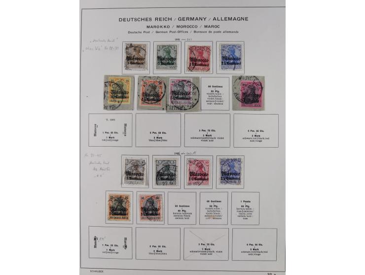 1884/14, China, Marokko und Türkei, meist gestempelte Teilsammlung ab Aufdruckausgaben, meist gute Erhaltung, mit einigen Bel