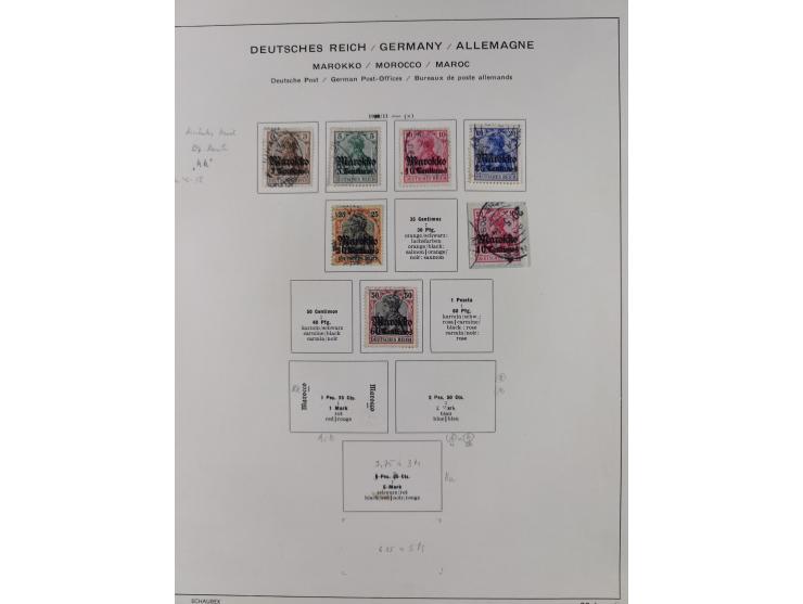 1884/14, China, Marokko und Türkei, meist gestempelte Teilsammlung ab Aufdruckausgaben, meist gute Erhaltung, mit einigen Bel