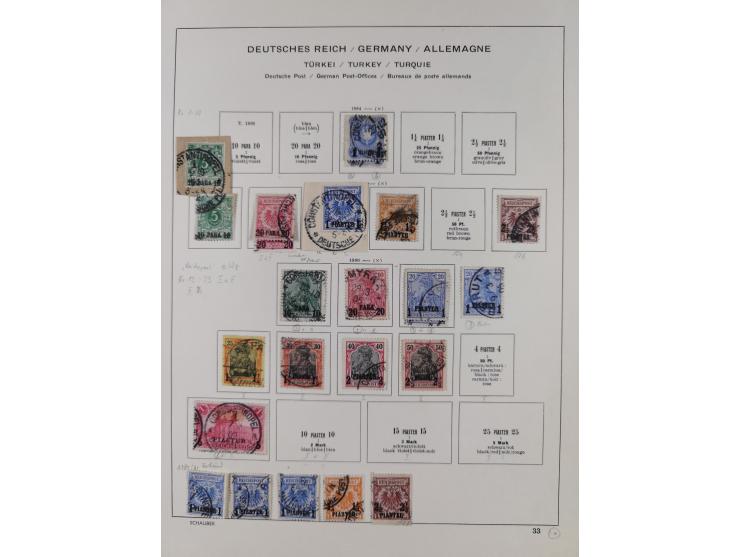 1884/14, China, Marokko und Türkei, meist gestempelte Teilsammlung ab Aufdruckausgaben, meist gute Erhaltung, mit einigen Bel