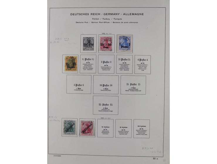 1884/14, China, Marokko und Türkei, meist gestempelte Teilsammlung ab Aufdruckausgaben, meist gute Erhaltung, mit einigen Bel