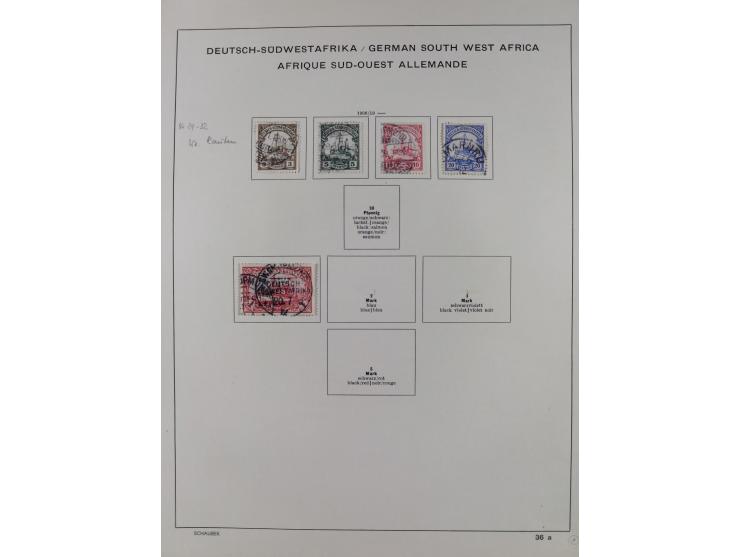 1890/14, Deutsch-Ostafrika bis Togo, meist gestempelte Teilsammlung ab Aufdruckausgaben, dabei G.R.I. Aufdruck Samoa Mi.1PFII