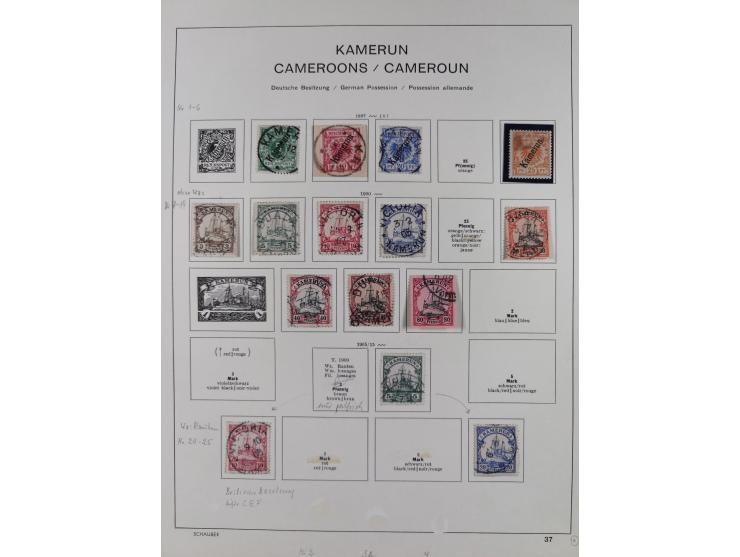 1890/14, Deutsch-Ostafrika bis Togo, meist gestempelte Teilsammlung ab Aufdruckausgaben, dabei G.R.I. Aufdruck Samoa Mi.1PFII