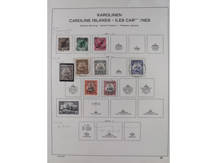 1890/14, Deutsch-Ostafrika bis Togo, meist gestempelte Teilsammlung ab Aufdruckausgaben, dabei G.R.I. Aufdruck Samoa Mi.1PFII