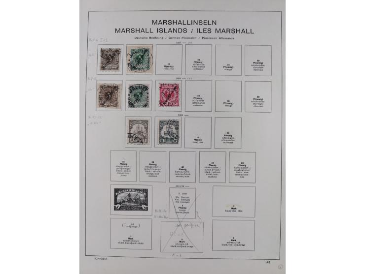 1890/14, Deutsch-Ostafrika bis Togo, meist gestempelte Teilsammlung ab Aufdruckausgaben, dabei G.R.I. Aufdruck Samoa Mi.1PFII