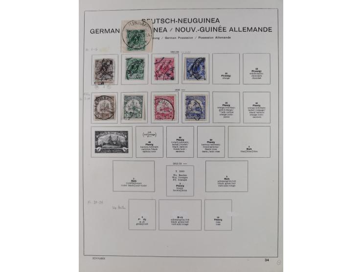 1890/14, Deutsch-Ostafrika bis Togo, meist gestempelte Teilsammlung ab Aufdruckausgaben, dabei G.R.I. Aufdruck Samoa Mi.1PFII