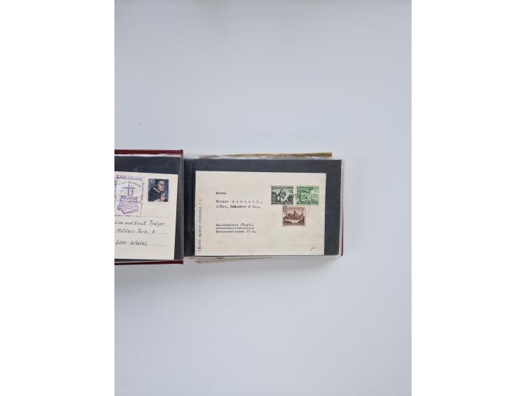 1872/1970 (ca.), über 1400 Briefe, Karten und GSK mit Schwerpunkt vor 1950, dabei viel Feldpost I. und II. WK, viele R-Briefe