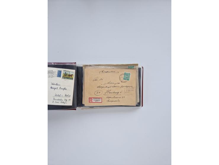 1872/1970 (ca.), über 1400 Briefe, Karten und GSK mit Schwerpunkt vor 1950, dabei viel Feldpost I. und II. WK, viele R-Briefe