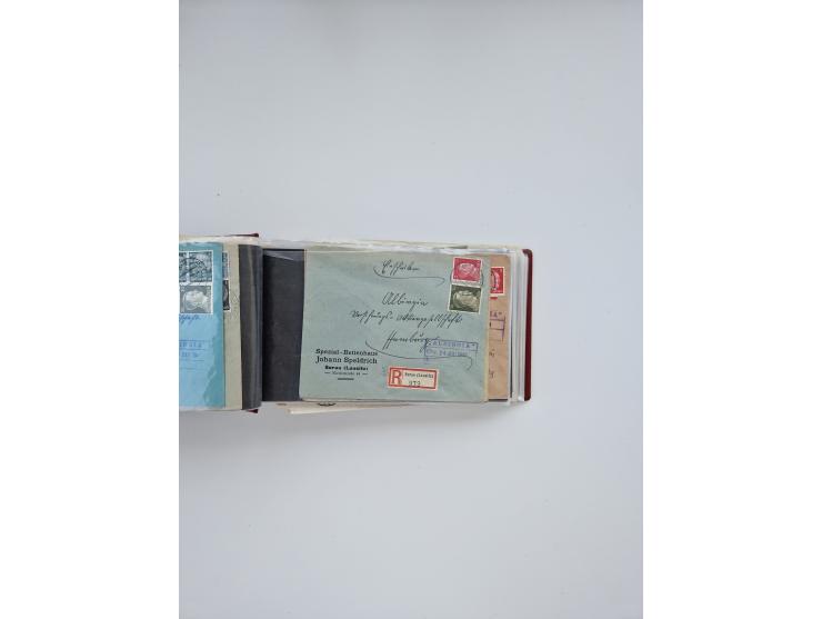 1872/1970 (ca.), über 1400 Briefe, Karten und GSK mit Schwerpunkt vor 1950, dabei viel Feldpost I. und II. WK, viele R-Briefe