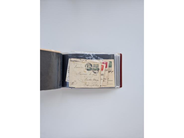 1872/1970 (ca.), über 1400 Briefe, Karten und GSK mit Schwerpunkt vor 1950, dabei viel Feldpost I. und II. WK, viele R-Briefe