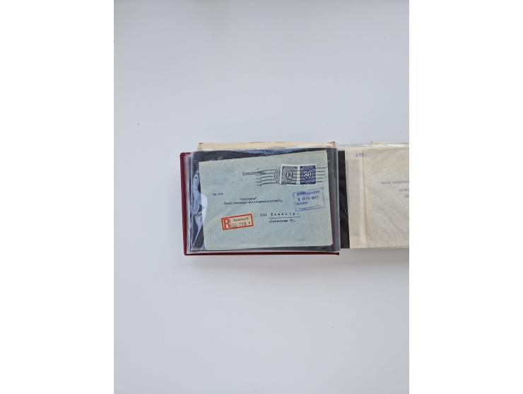 1872/1970 (ca.), über 1400 Briefe, Karten und GSK mit Schwerpunkt vor 1950, dabei viel Feldpost I. und II. WK, viele R-Briefe