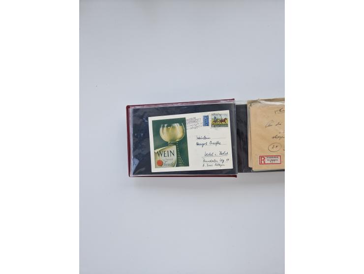 1872/1970 (ca.), über 1400 Briefe, Karten und GSK mit Schwerpunkt vor 1950, dabei viel Feldpost I. und II. WK, viele R-Briefe