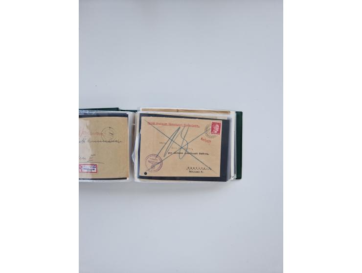 1872/1970 (ca.), über 1400 Briefe, Karten und GSK mit Schwerpunkt vor 1950, dabei viel Feldpost I. und II. WK, viele R-Briefe