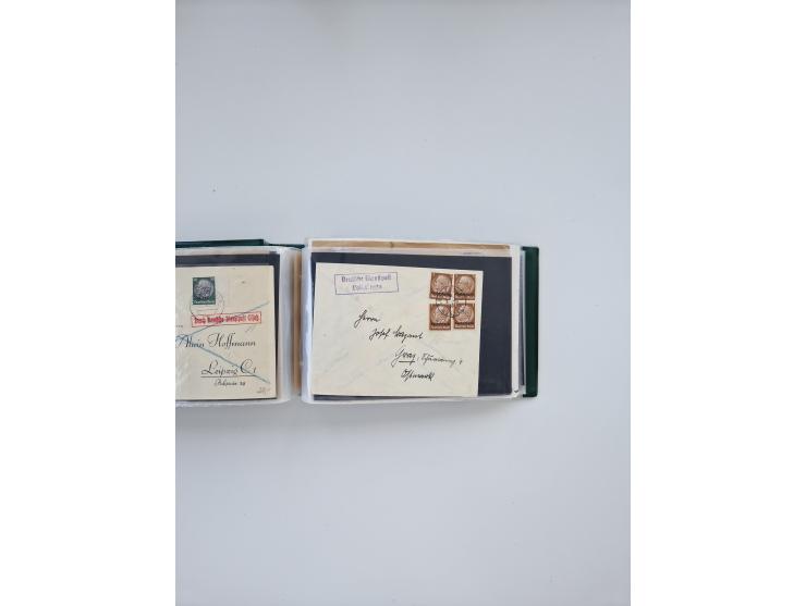 1872/1970 (ca.), über 1400 Briefe, Karten und GSK mit Schwerpunkt vor 1950, dabei viel Feldpost I. und II. WK, viele R-Briefe