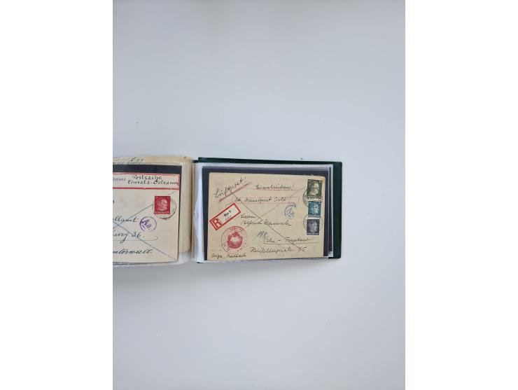 1872/1970 (ca.), über 1400 Briefe, Karten und GSK mit Schwerpunkt vor 1950, dabei viel Feldpost I. und II. WK, viele R-Briefe