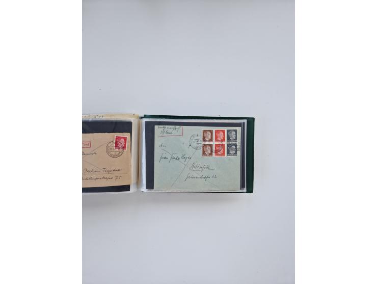 1872/1970 (ca.), über 1400 Briefe, Karten und GSK mit Schwerpunkt vor 1950, dabei viel Feldpost I. und II. WK, viele R-Briefe