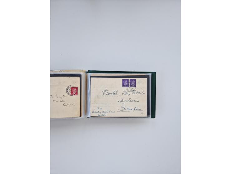 1872/1970 (ca.), über 1400 Briefe, Karten und GSK mit Schwerpunkt vor 1950, dabei viel Feldpost I. und II. WK, viele R-Briefe