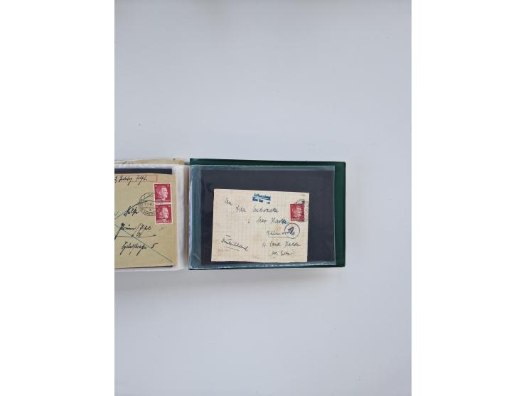 1872/1970 (ca.), über 1400 Briefe, Karten und GSK mit Schwerpunkt vor 1950, dabei viel Feldpost I. und II. WK, viele R-Briefe