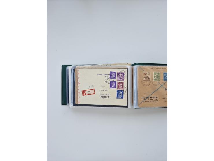 1872/1970 (ca.), über 1400 Briefe, Karten und GSK mit Schwerpunkt vor 1950, dabei viel Feldpost I. und II. WK, viele R-Briefe