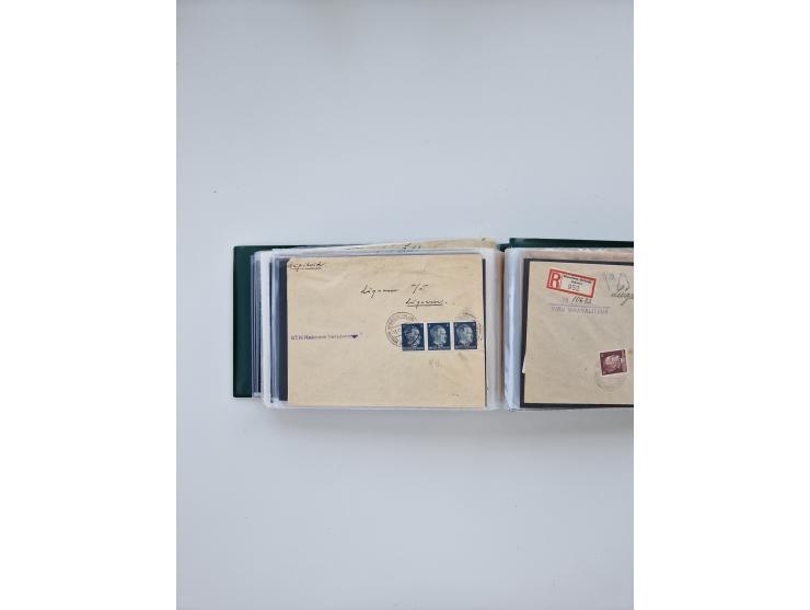 1872/1970 (ca.), über 1400 Briefe, Karten und GSK mit Schwerpunkt vor 1950, dabei viel Feldpost I. und II. WK, viele R-Briefe