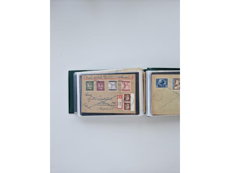 1872/1970 (ca.), über 1400 Briefe, Karten und GSK mit Schwerpunkt vor 1950, dabei viel Feldpost I. und II. WK, viele R-Briefe