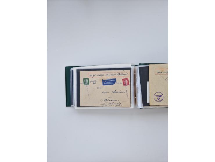 1872/1970 (ca.), über 1400 Briefe, Karten und GSK mit Schwerpunkt vor 1950, dabei viel Feldpost I. und II. WK, viele R-Briefe