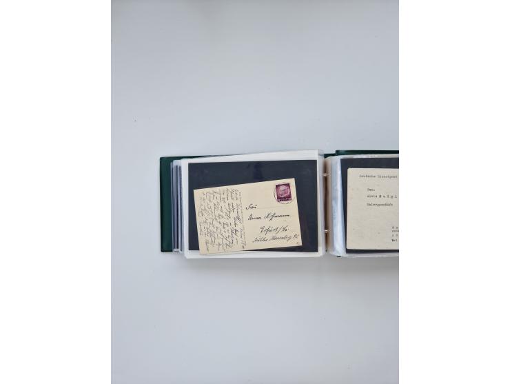 1872/1970 (ca.), über 1400 Briefe, Karten und GSK mit Schwerpunkt vor 1950, dabei viel Feldpost I. und II. WK, viele R-Briefe