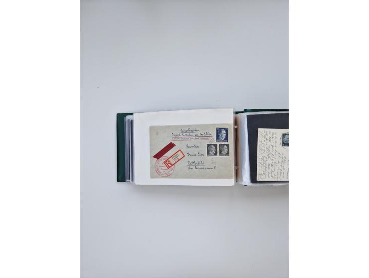 1872/1970 (ca.), über 1400 Briefe, Karten und GSK mit Schwerpunkt vor 1950, dabei viel Feldpost I. und II. WK, viele R-Briefe