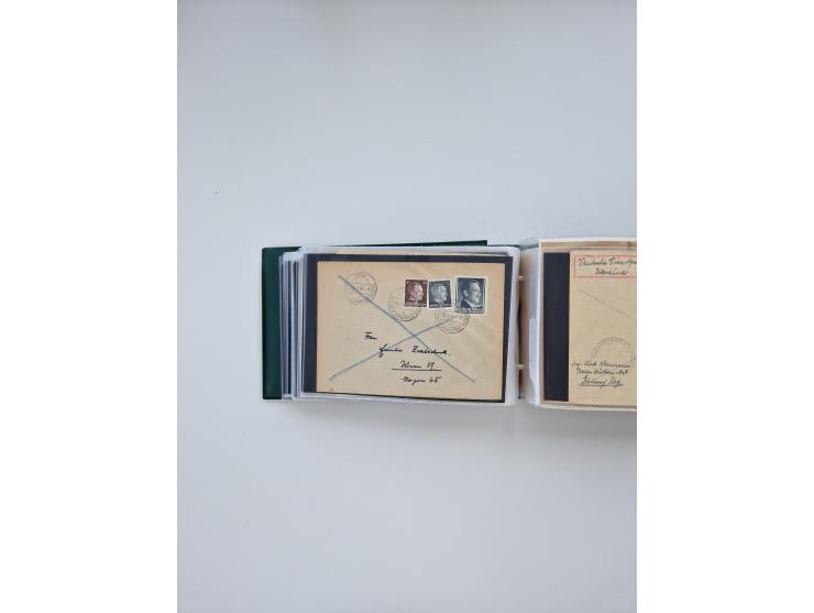 1872/1970 (ca.), über 1400 Briefe, Karten und GSK mit Schwerpunkt vor 1950, dabei viel Feldpost I. und II. WK, viele R-Briefe