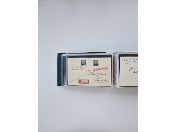 1872/1970 (ca.), über 1400 Briefe, Karten und GSK mit Schwerpunkt vor 1950, dabei viel Feldpost I. und II. WK, viele R-Briefe