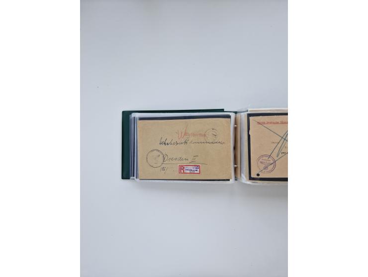 1872/1970 (ca.), über 1400 Briefe, Karten und GSK mit Schwerpunkt vor 1950, dabei viel Feldpost I. und II. WK, viele R-Briefe